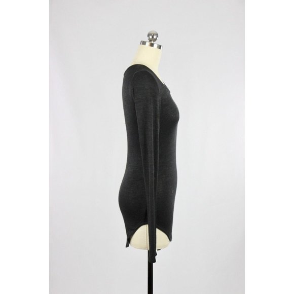 Aritzia WILFRED FREE Diapason Black Jersey Knit Long Sleeve T-Shirt Top, Size S - Picture 7 of 12